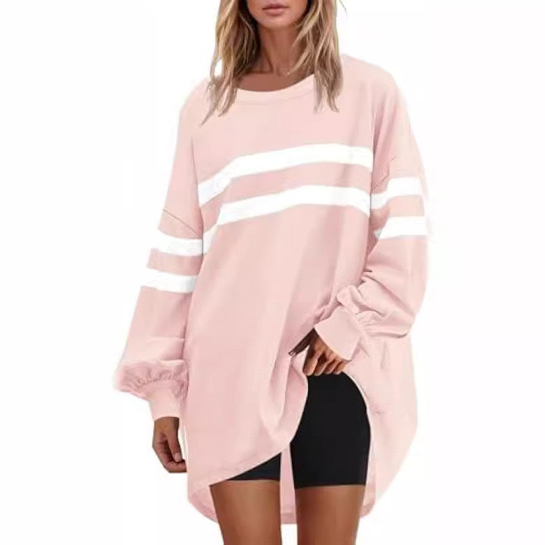 Women's Round Neck Loose Pullover Sweater