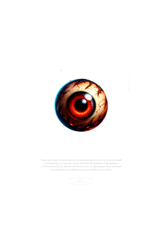 Unisex Terry Oversized Tee – "Open Your Eyes" Visionary Graphic Tee