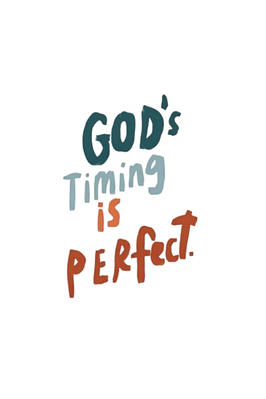 Unisex Oversized Standard T-Shirt – "God's Timing Is Perfect" | Faith-Inspired Streetwear