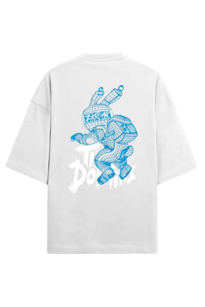 Unisex Terry Oversized Tee - Astronaut & Bag Design