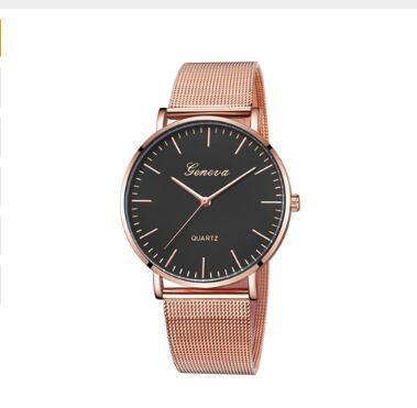 Fashion Casual Watches Womens Men GENEVA Womens Classic Quartz Stainless Steel Wrist Watch Bracelet Watches