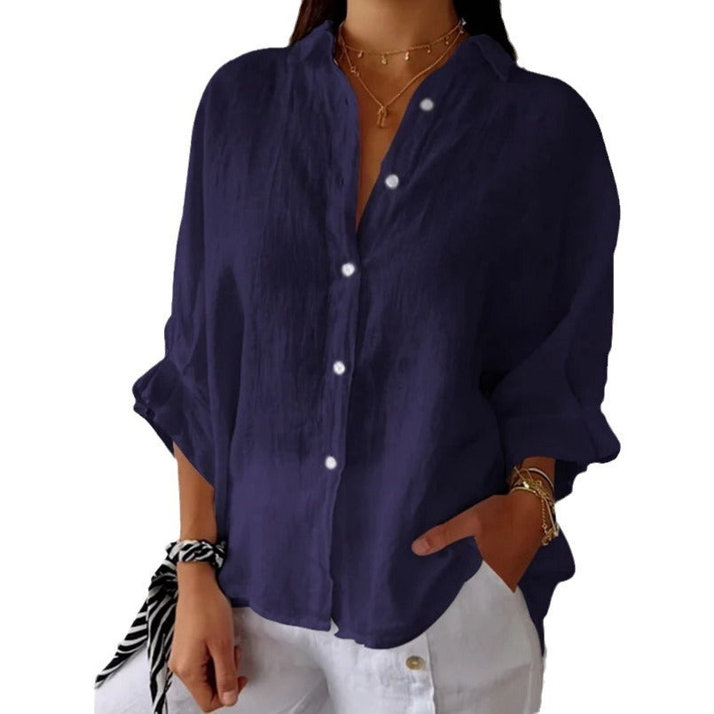 Women's Cotton And Linen Fashion Top