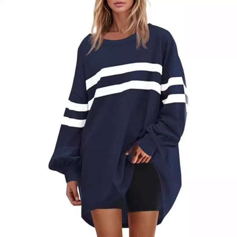 Women's Round Neck Loose Pullover Sweater