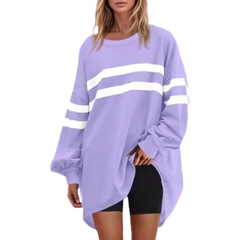 Women's Round Neck Loose Pullover Sweater