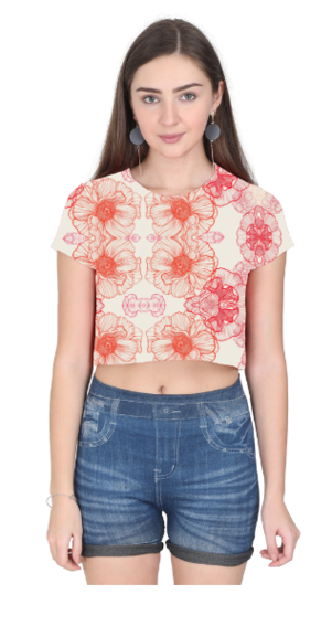 Female AOP Crop Top