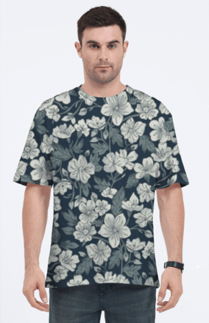 Unisex AOP Oversized T-Shirt with Floral Print | Stylish & Comfortable Flower Design