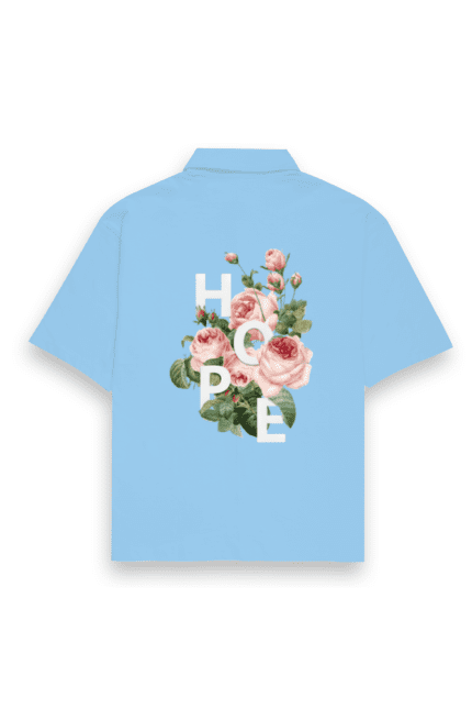 Unisex Premium Oversized Shirt with Hope Flower Design Print | Fusionwear