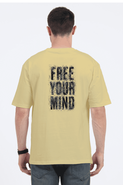 Unisex Oversized Standard T-Shirt with “Free Your Mind” Design Print | Fusionwear