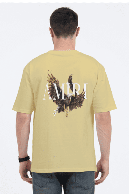 Unisex Oversized Standard T-Shirt with AIMIRI Written on an Eagle Bird Design Print | Fusionwear