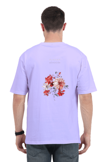 Unisex Oversized Standard T-Shirt with Rare Flower Design Print | Fusionwear