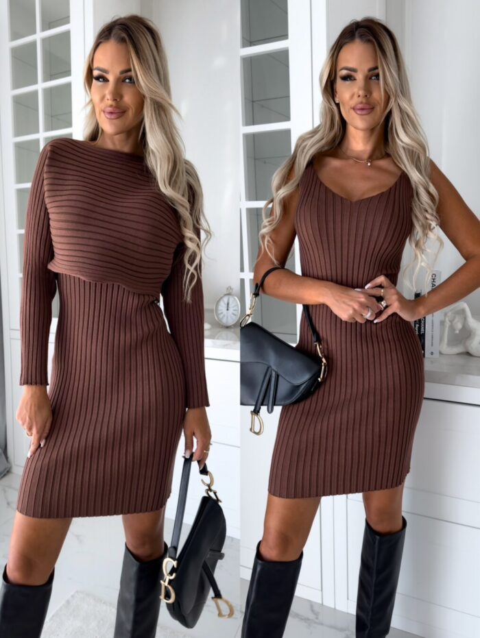 29c954e1 cbaf 4ac6 8f00 7f053eb9b760 November 21st, 2024 https://fusionwear.net 2pcs Suit Women's Solid Stripe Long-sleeved Top And Tight Suspender Skirt Fashion Autumn Winter Slim Clothing