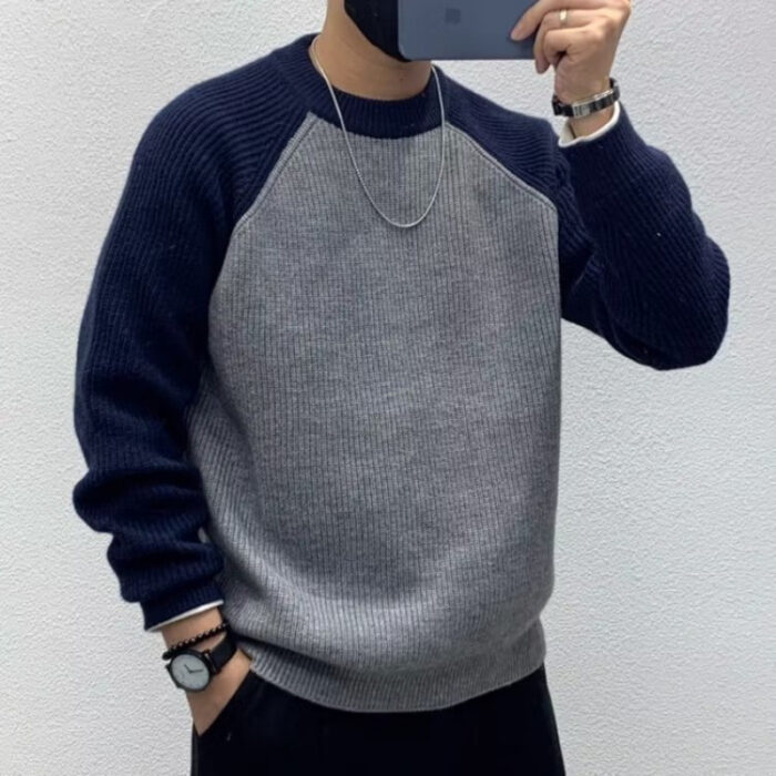 Colored Pullover Warm Wool Knitwear