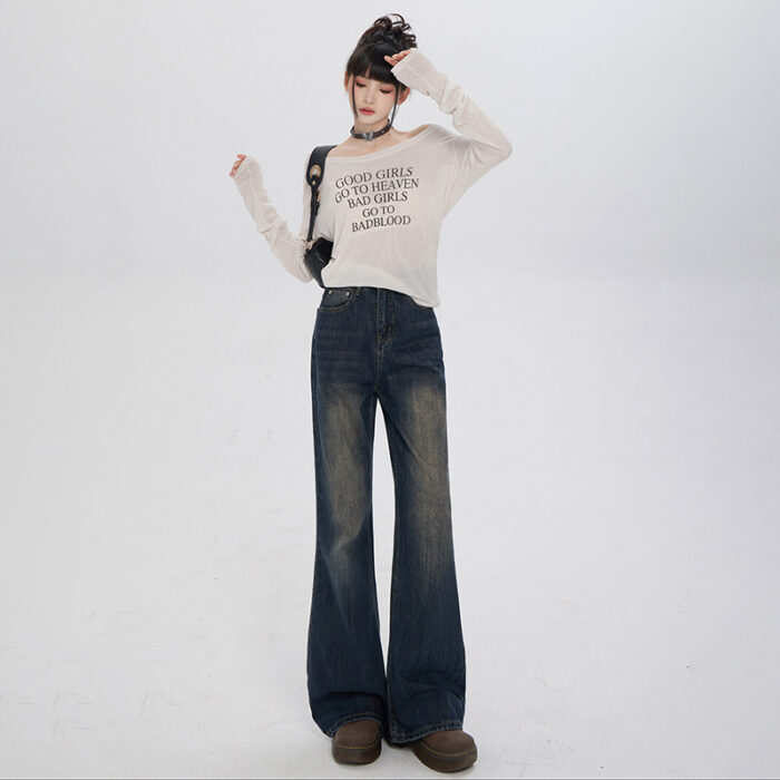 cc20395a 7edd 4cf0 a720 1af263d98b0a November 21st, 2024 https://fusionwear.net Retro Loose Micro-flared Jeans For Women