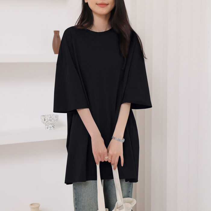 d94cb42c 81c9 4478 91af e399d76946db November 21st, 2024 https://fusionwear.net Summer Pure Cotton T-shirt Side Slit Casual