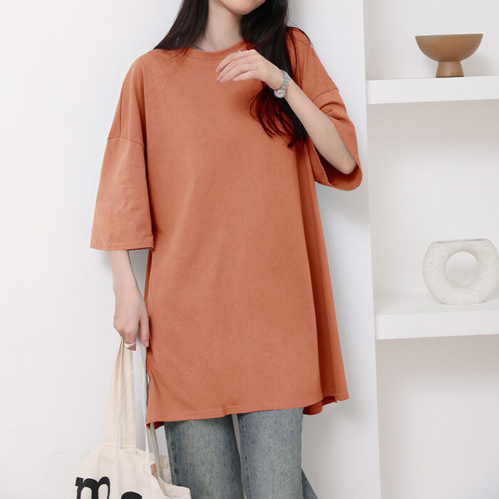 d96492c5 5094 40ab af6f ba0afee3986b November 21st, 2024 https://fusionwear.net Summer Pure Cotton T-shirt Side Slit Casual