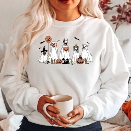 Women’s Round Neck Halloween Printed Sweater