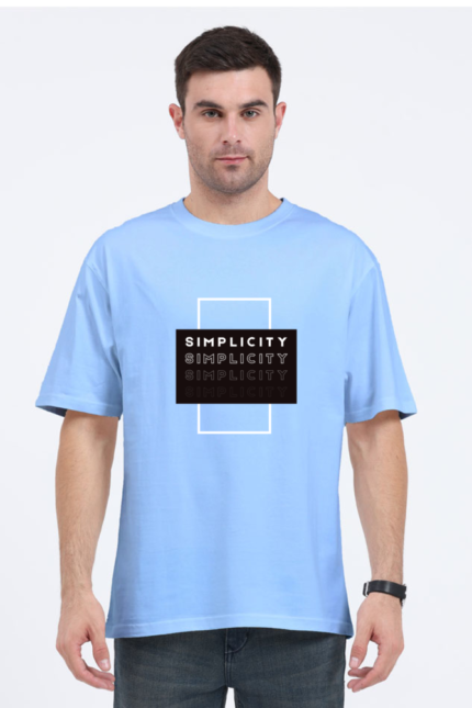 Unisex Oversized Classic T-Shirt with Simplicity Design Print | Minimalist & Stylish Tee